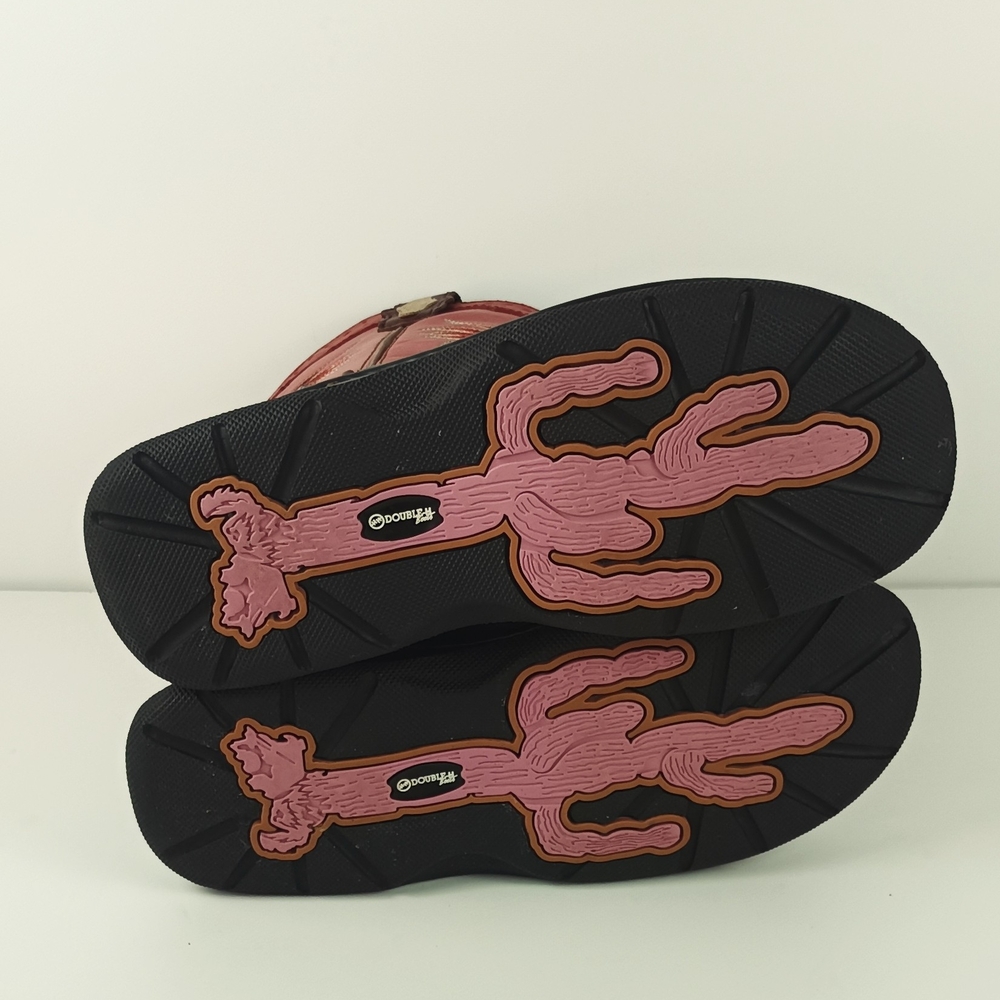 Double H Cowboy Boots - Brown and Pink Redsizr 8M - Picture 4 of 5